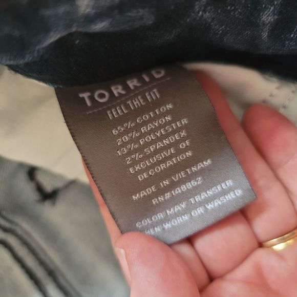 Torrid Feel The Fit Womens Blue Jeans Elastic Waist Super Soft Plus Size 3R - Picture 5 of 10